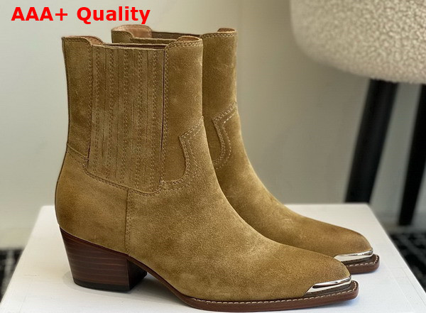 Celine Cruiser Boots Chelsea Boot in Havana Suede Calfskin Replica