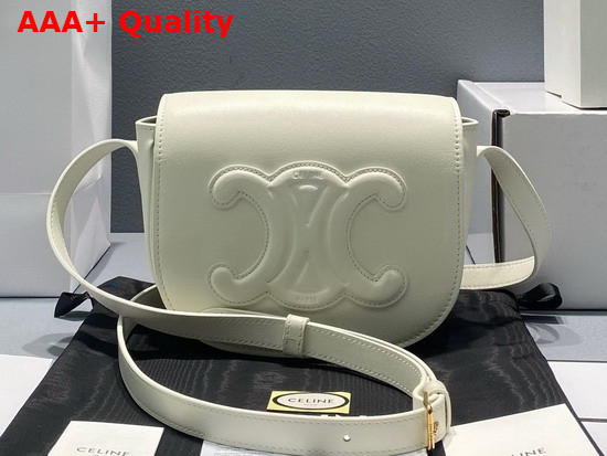 Celine Folco Cuir Triomphe in Smooth Calfskin Ivory Replica