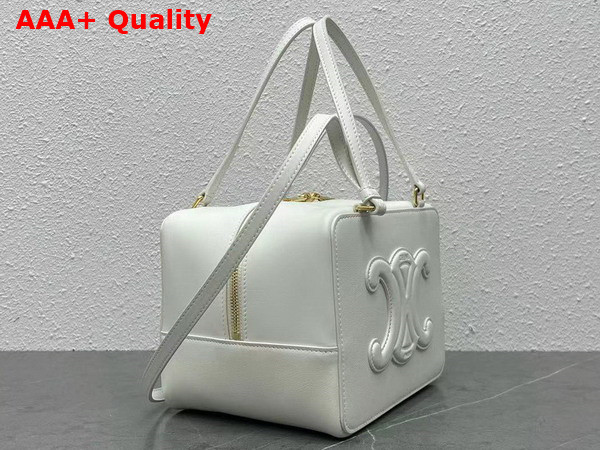 Celine Folded Cube Bag in Arctic White Smooth Calfskin Replica