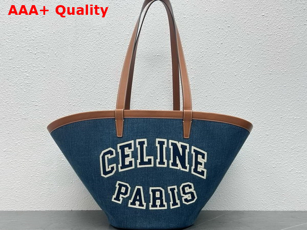 Celine Large Couffin Bag in Navy Denim Replica