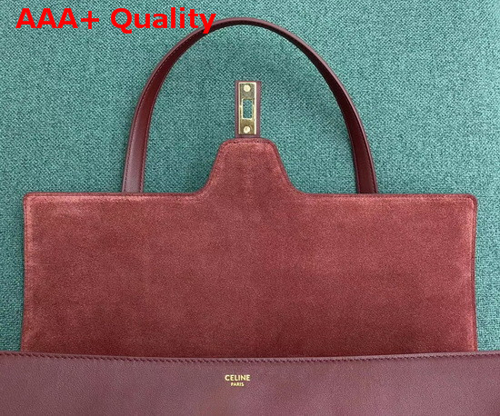 Celine Large Soft 16 Bag in Light Burgundy Supple Grained Calfskin Replica