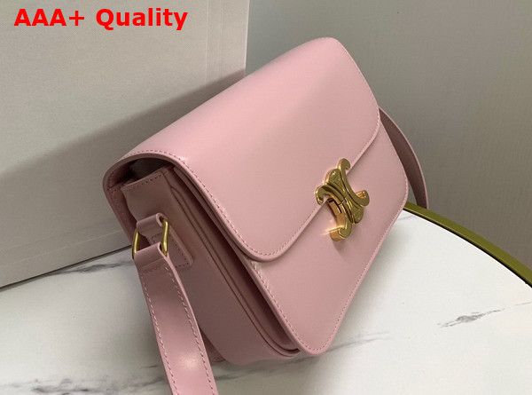 Celine Large Triomphe Bag in Light Pink Shiny Calfskin Replica