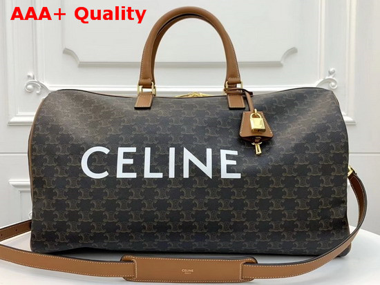 Celine Large Voyage Bag in Triomphe Canvas Replica