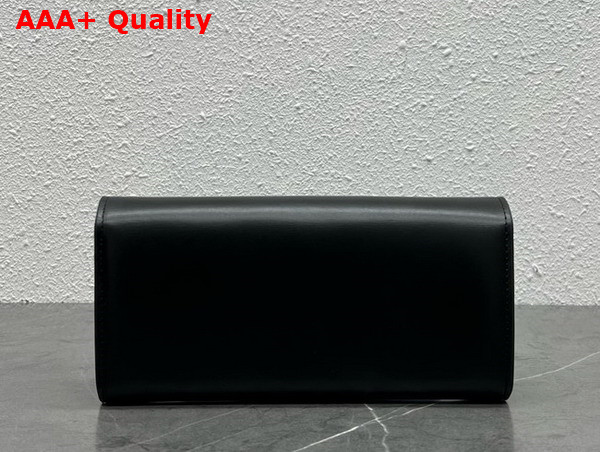 Celine Large Wallet Triomphe in Shiny Calfskin Black Replica