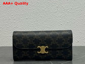 Celine Large Wallet Triomphe in Triomphe Canvas Replica