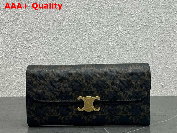 Celine Large Wallet Triomphe in Triomphe Canvas Replica