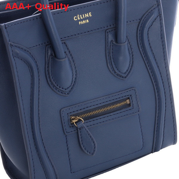 Celine Luggage Nano in Navy Blue Calfskin for Sale