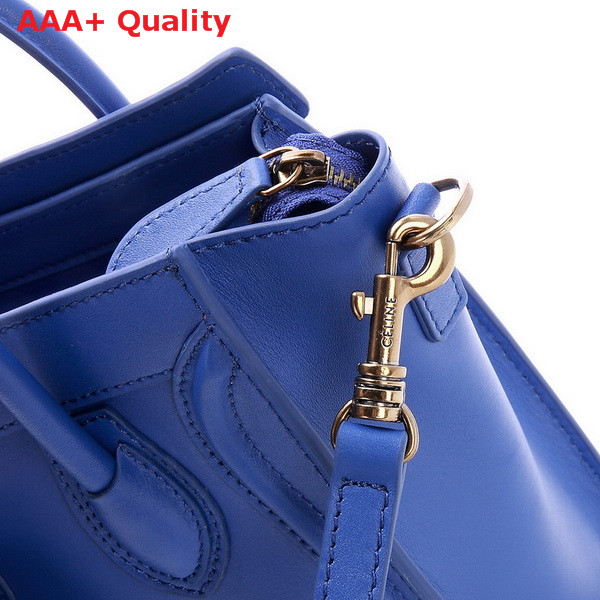 Celine Luggage Nano in Blue Calfskin for Sale