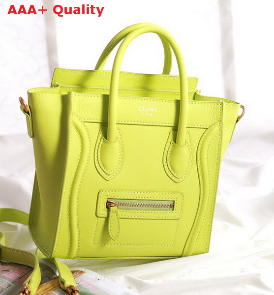 Celine Luggage Nano in Lemon real leather for Sale