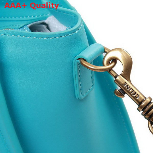 Celine Nano Luggage Handbag in Turquoise Leather for Sale