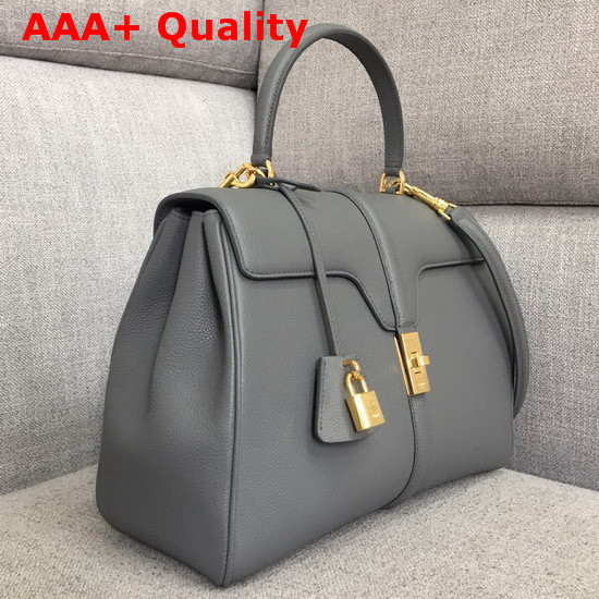 Celine Medium 16 Bag in Medium Grey Grained Calfskin Replica