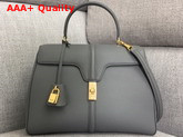 Celine Medium 16 Bag in Medium Grey Grained Calfskin Replica