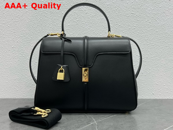 Celine Medium 16 Bag in Satinated Calfskin Black Replica