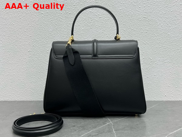 Celine Medium 16 Bag in Satinated Calfskin Black Replica