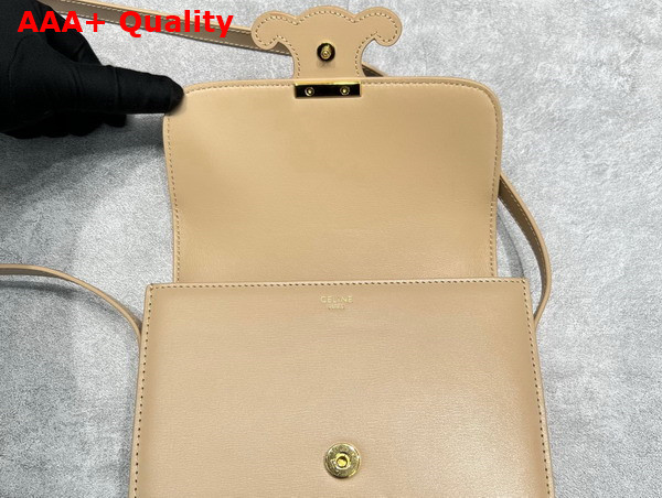 Celine Medium Bag Cuir Triomphe in Natural Calfskin Beige Replica