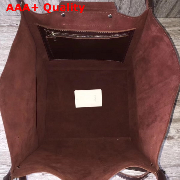 Celine Medium Big Bag in Burgundy Smooth Calfskin Replica