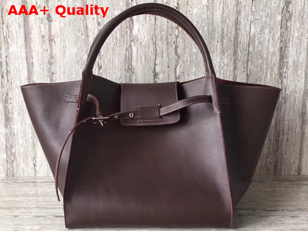 Celine Medium Big Bag in Burgundy Smooth Calfskin Replica