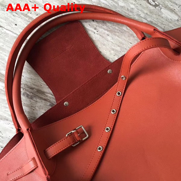 Celine Medium Big Bag in Orange Smooth Calfskin Replica