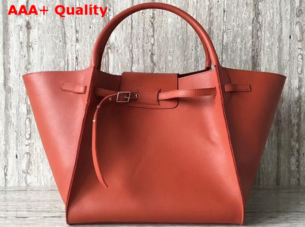 Celine Medium Big Bag in Orange Smooth Calfskin Replica