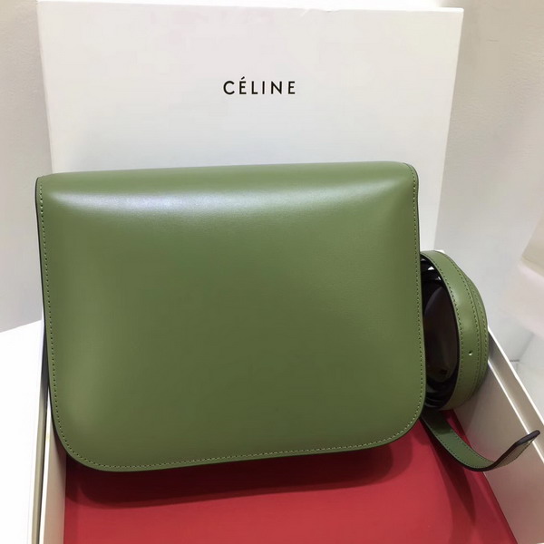 Celine Medium Box Bag Light Green Box Calfskin For Sale