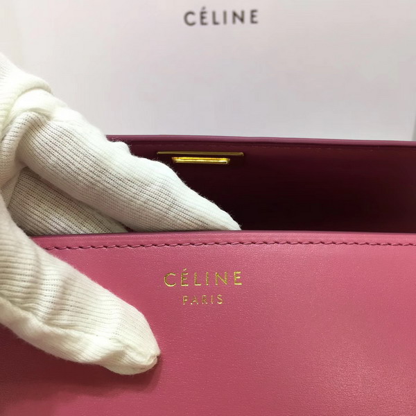 Celine Medium Box Bag Pink Box Calfskin Gold Hardware For Sale