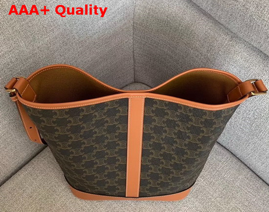 Celine Medium Bucket in Triomphe Canvas Replica