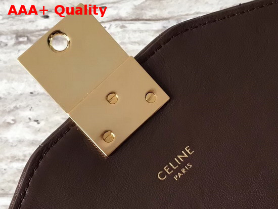 Celine Medium C Bag in Brown Quilted Calfskin Replica