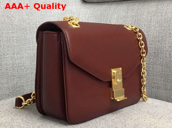 Celine Medium C Bag in Light Burgundy Shiny Calfskin Replica