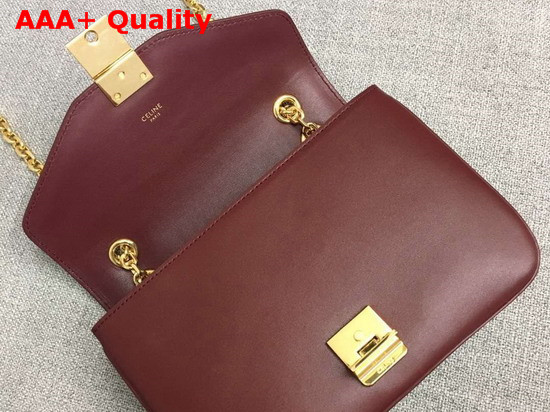 Celine Medium C Bag in Light Burgundy Shiny Calfskin Replica