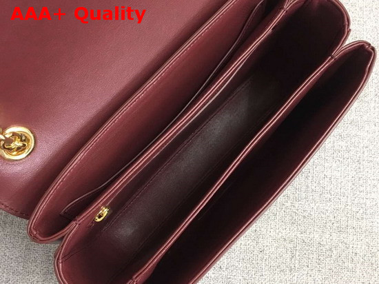 Celine Medium C Bag in Light Burgundy Shiny Calfskin Replica