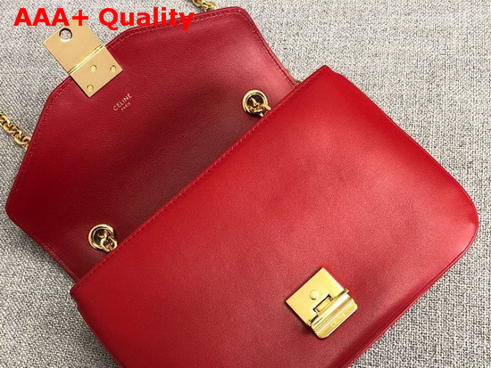 Celine Medium C Bag in Red Shiny Calfskin Replica