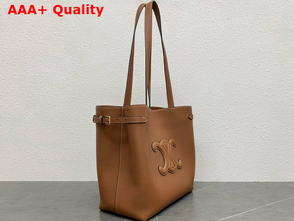 Celine Medium Cabas Anais Cuir Triomphe in Grained Calfskin Tan Replica