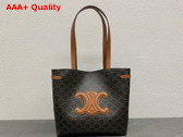 Celine Medium Cabas Anais Cuir Triomphe in Triomphe Canvas Replica