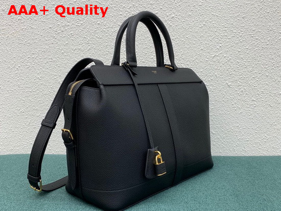 Celine Medium Cabas De France Bag in Black Grained Calfskin Replica