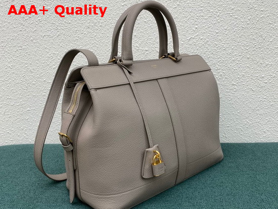 Celine Medium Cabas De France Bag in Grey Grained Calfskin Replica