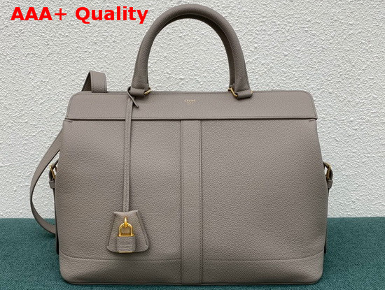 Celine Medium Cabas De France Bag in Grey Grained Calfskin Replica