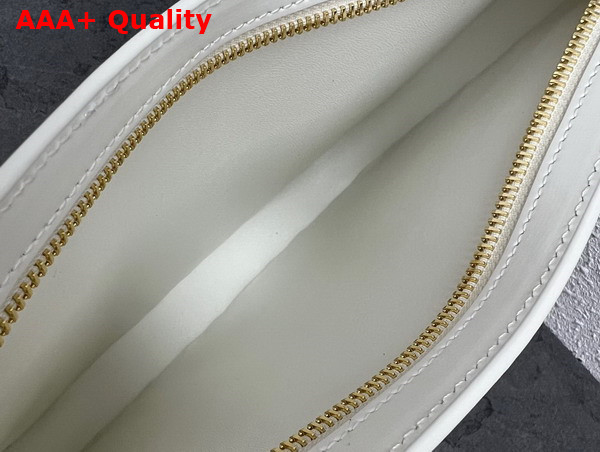 Celine Medium Celine Croque Bag in Arctic White Shiny Calfskin Replica