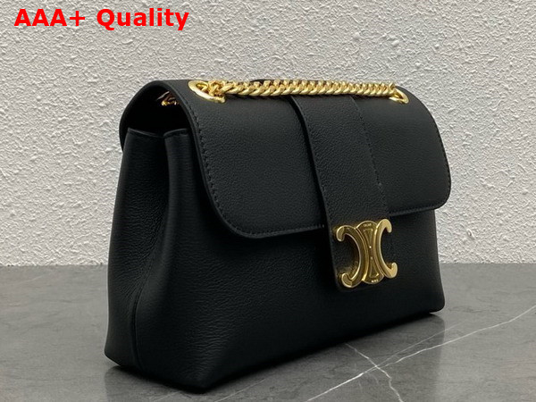 Celine Medium Celine Victoire Bag in Black Supple Calfskin Replica