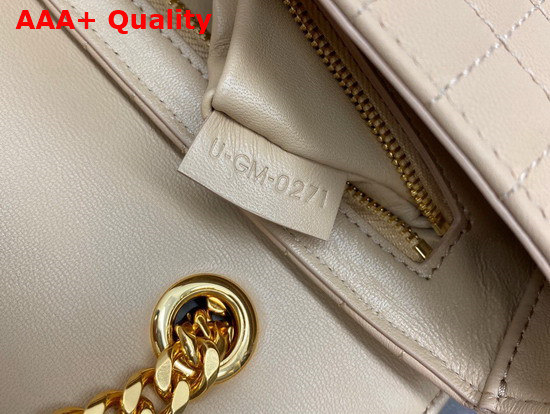 Celine Medium Chain Sulky Bag in Beige Quilted Lambskin Replica