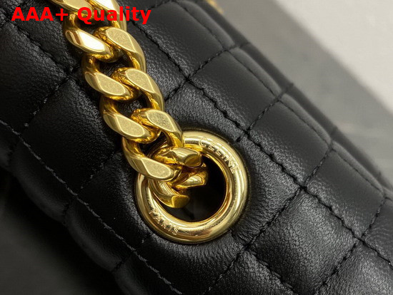 Celine Medium Chain Sulky Bag in Black Quilted Lambskin Replica