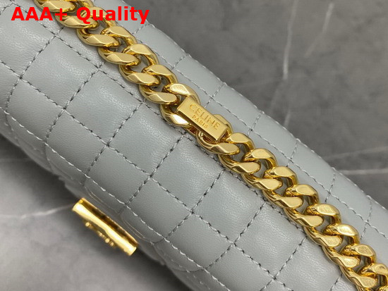 Celine Medium Chain Sulky Bag in Mineral Quilted Lambskin Replica