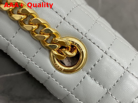 Celine Medium Chain Sulky Bag in Mineral Quilted Lambskin Replica