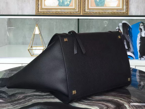 Celine Medium Luggage Phantom Handbag in Black Grained Calfskin for Sale