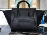 Celine Medium Luggage Phantom Handbag in Black Grained Calfskin for Sale