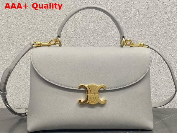 Celine Medium Nino Bag in Cloudy Grey Supple Calfskin Replica