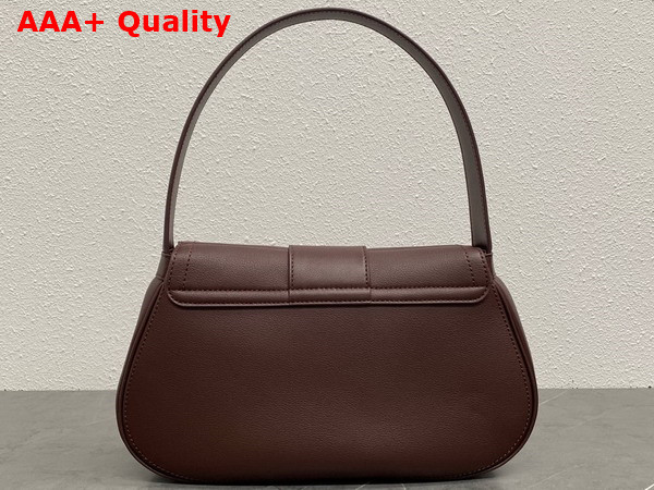 Celine Medium Polly Bag in Bordeaux Supple Calfskin Replica