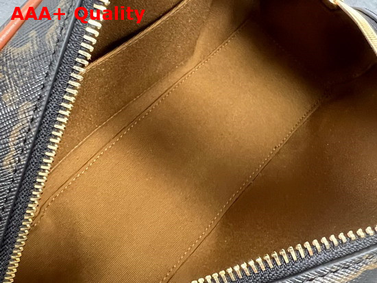 Celine Medium Teckel in Triomphe Canvas and Calfskin Tan Replica