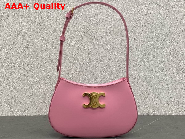 Celine Medium Tilly Bag in Pink Shiny Calfskin Replica