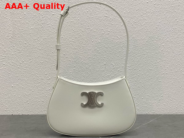 Celine Medium Tilly Bag in White Shiny Calfskin Replica