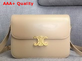 Celine Medium Triomphe Bag in Beige Calfskin Replica